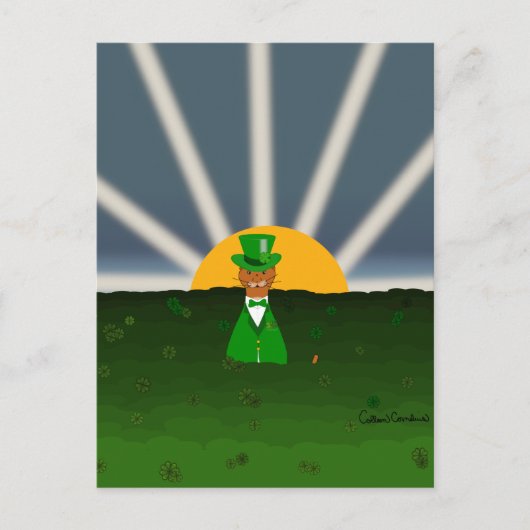 シャムロックのオーターとフィールドがピルを投げる ポストカード (正面)