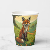 シャムロックのキツネ 紙コップ (裏面)