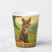 シャムロックのキツネ 紙コップ (正面)