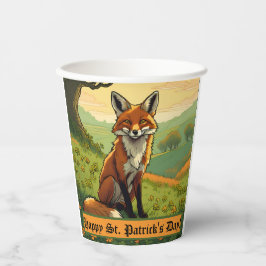 シャムロックのキツネ 紙コップ