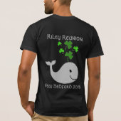 シャムロックのクジラの人のTシャツ Tシャツ (裏面)