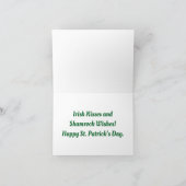 シャムロックのグリーティングカード付き子猫 カード (内部)