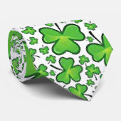 シャムロックのコラージュ ネクタイ (ロール)