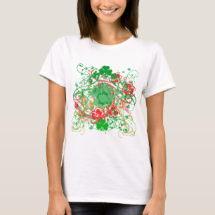 シャムロックのセントパトリックの渦巻形のな日 Tシャツ
