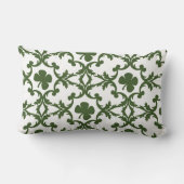 シャムロックのダマスク織 ランバークッション (裏面)