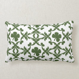 シャムロックのダマスク織 ランバークッション