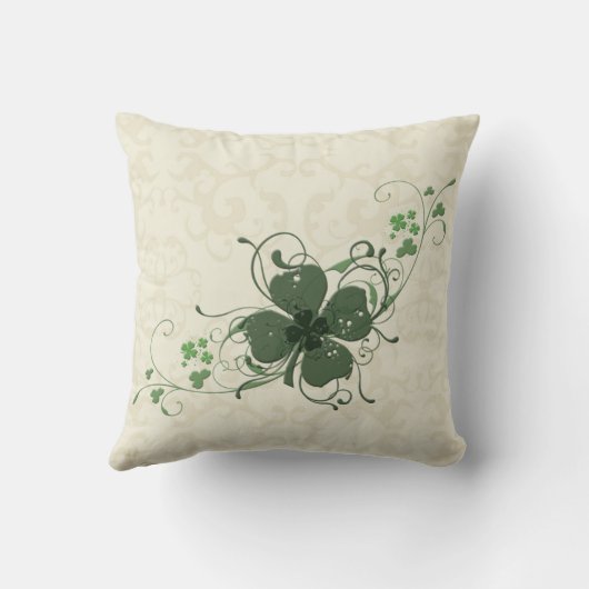 シャムロックのデザインのアメリカ人のMoJoのエレガントな枕 クッション (裏面)