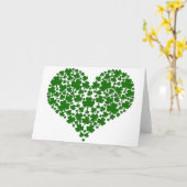 シャムロックのハート カード (黄色い花)