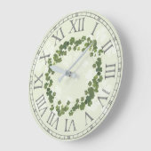 シャムロックのパトリックの日、クローバー·リーフ ラージ壁時計 (傾斜)
