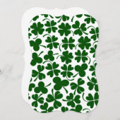 シャムロックのラッキークローバー 招待状 (正面/裏面)