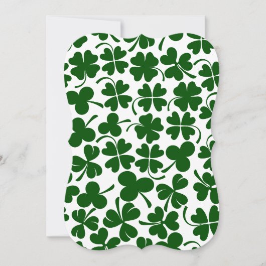 シャムロックのラッキークローバー 招待状 (正面)
