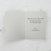 シャムロックの付いたレトロなアイルランドの少女 シーズンカード (内部)