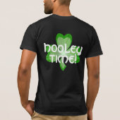 シャムロックの大きい「Hooleyの時間!」 Tシャツの黒の背部 Tシャツ (裏面)