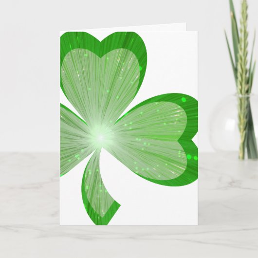 シャムロックの大きな「あなたのテキスト」カードの白 カード (正面)