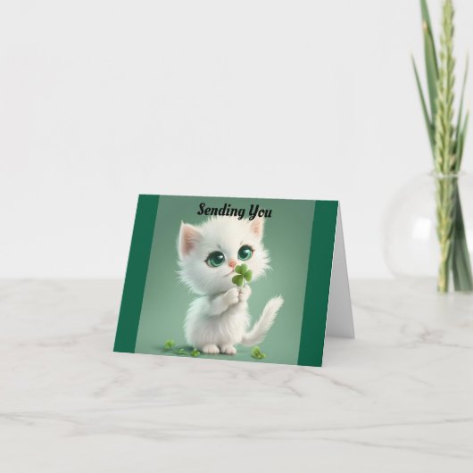 シャムロックの子猫のグリーティングカード カード (正面)