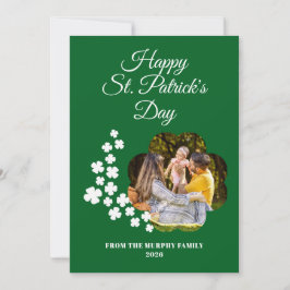 シャムロックの形のフォトフレームが散りばめられたSt. Patrick's Dayグッズ  シーズンカード