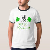 シャムロックの悪魔の角のTシャツ Tシャツ (正面)