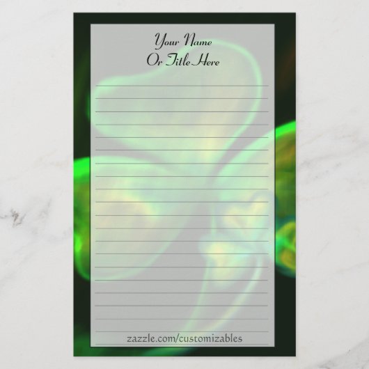 シャムロックの文房具 便箋 (正面)