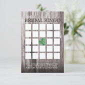 シャムロックの木の背景を使った結婚前お茶会のビンゴカード (スタンド正面)