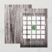 シャムロックの木の背景を使った結婚前お茶会のビンゴカード (正面/裏面)