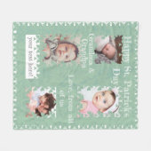 シャムロックの楽しいフォトフレーム フリースブランケット (正面(横))