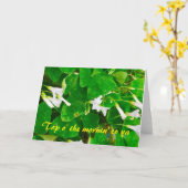 シャムロックの空白のな挨拶状 カード (黄色い花)