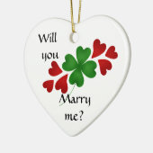 シャムロックの結婚の提案 セラミックオーナメント (左)