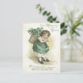 シャムロックの緑の女のビクトリアン子 ポストカード (スタンド正面)