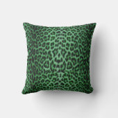 シャムロックの緑の幸運なヒョウの装飾用クッション クッション (裏面)