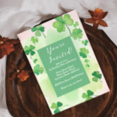  シャムロックの背景とセントパトリックデー  招待状