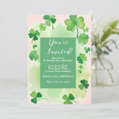  シャムロックの背景とセントパトリックデー  招待状 (スタンド正面)
