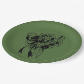 シャムロックの花束 セントパトリックデー 紙皿 (アングル)