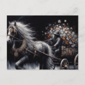 シャムロックの荷車を引っ張る美しいジプシー・ヴァンナー ポストカード (正面)