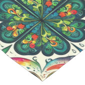 シャムロックの虹。セントパティの日 ショートテーブルランナー (コーナー)