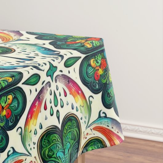 シャムロックの虹。セントパティの日 テーブルクロス (インサイチュ)