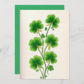 シャムロックの装飾 招待状 (正面/裏面)