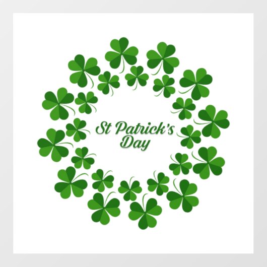 シャムロックの輪の窓が付いている ウィンドウサイン (シート)