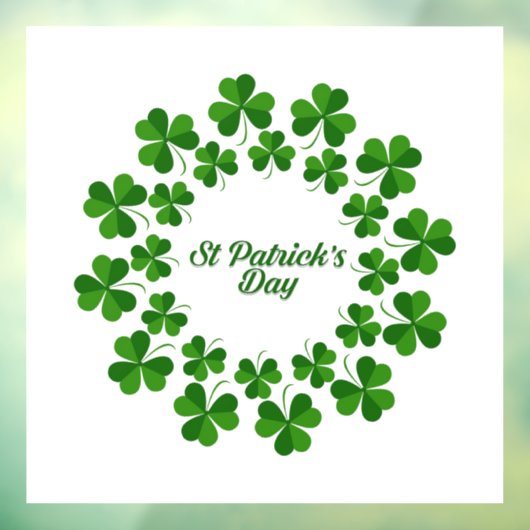 シャムロックの輪の窓が付いている ウィンドウサイン (シート3)