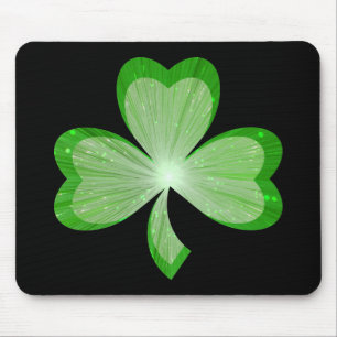 シャムロックのmousepadの黒 マウスパッド