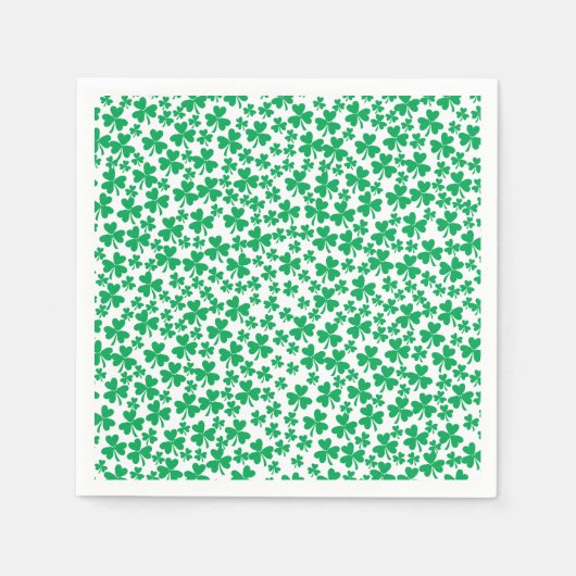 シャムロックのSt patricks day スタンダードカクテルナプキン (正面)