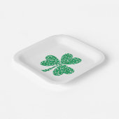 シャムロックのSt patricks day ペーパープレート (傾斜あり)