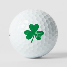 "シャムロックはバーディーをもたらす" St. Patrick's Day 楽しいデザイン ゴルフボール