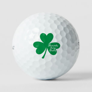 "シャムロックはバーディーをもたらす" St. Patrick's Day 楽しいデザイン ゴルフボール