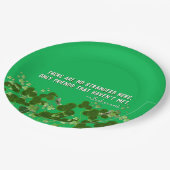 シャムロックを伴うアイルランド語の諺 ペーパープレート (アングル)