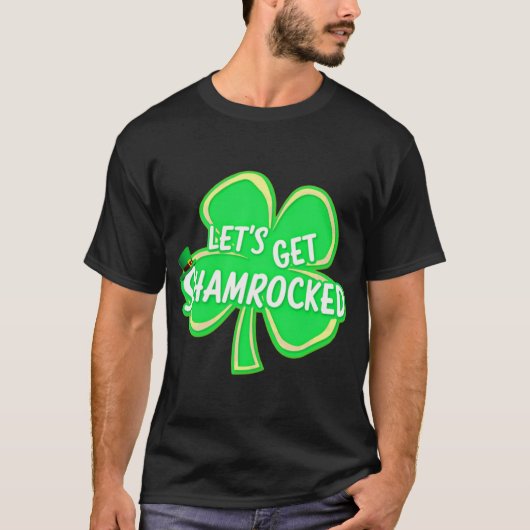 シャムロックを取ろうおもしろい- St. Patrick's Day Tシャツ (正面)