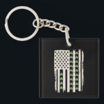 シャムロックを持つアメリカのSt patricks国旗 キーホルダー<br><div class="desc">シャムロックを持つアメリカのSt patricks day国旗</div>
