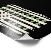 シャムロックを持つアメリカのSt patricks国旗 フォトプリント (角)