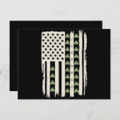 シャムロックを持つアメリカのSt patricks国旗 ポストカード (正面/裏面)