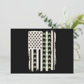 シャムロックを持つアメリカのSt patricks国旗 招待状 (スタンド正面)