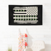 シャムロックを持つアメリカのSt patricks国旗 横断幕 (インサイチュ)